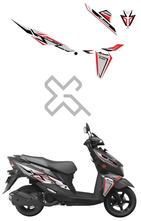 Dark Xuty Edition Sticker Compatible with Avenis 125 | Half Body Sticker Compatible with Avenis Made In Premium Gloss Vinyl With FPF (Fade Protection Film),Water Proof ,Precut Sticker